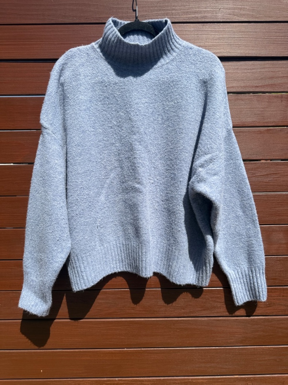 Oversized Baby Blue Turtleneck Sweater